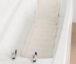 Bath Mat with Neck Rest Soft-Feel White