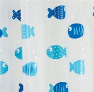 Wiggly Fish Shower Curtain with Hygiene 'N' Clean