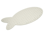 Bathroom White Fish Shaped Bathroom Mat