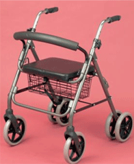 Rollator Four-Wheeled Wheeled Pressure Quartz 