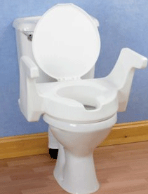 Raised Toilet Seat With Arms  