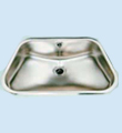 Inset Basin 520 x 340mm No Tapholes Complete with 32mm Waste, Plug, Chain and Overflow.