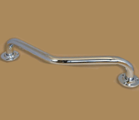 Stainless Steel Polished 135 Cranked Rail 