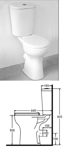 Comfort Height Disabled Toilet Valero