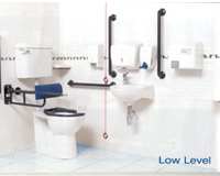 Classic Blue - Low Level Doc M Pack Disabled Toilet 