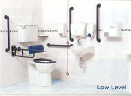 Classic Blue - Low Level Doc M Pack Disabled Toilet 