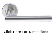 Door Handle - Mitred Lever Handle On Rose