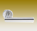 Door Handle- Mitred Lever Handle On Rose