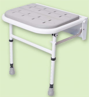 Folding Padded Shower Seat With Legs 