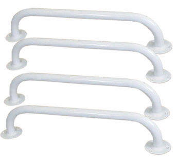 White Grab Rails Four Pack 300mm With 25mm Tube