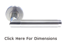 Door Handle -Mitred Lever Handle On Rose