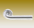 Door Handle- Straight Lever Handle On Rose