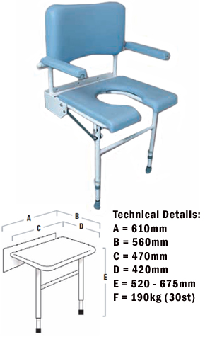 Comfort Folding Padded Horseshoe Shower Seat