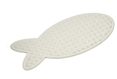 Bathroom White Fish Shaped Bathroom Mat