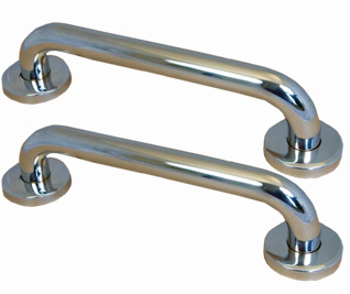 Grab Rail Twin Pack Polished Stainless Steel 300mm