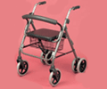 Rollator Four-Wheeled Cable Brakes Quartz