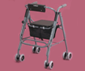 Rollator four-wheeled folding with seat small