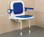 Shower Seat Wall Mounted With Back & Arms