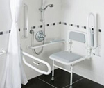 Shower Doc M Pack With White Rails