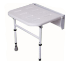 Folding shower seat with legs