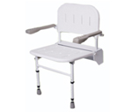 Standard Plastic Drop Down Shower Seat With Arms