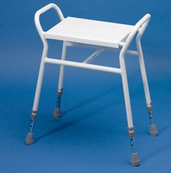Shower Stool with Metal Seat  