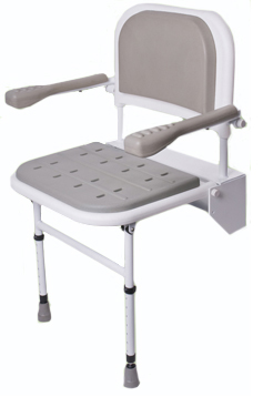 Standard Padde Drop Down Shower Seat Seat With Arms, Back & Legs