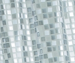 Silver Mosaic PVC Shower Curtain