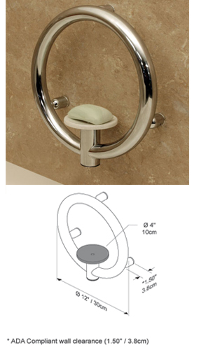 Soap Dish With Integrated Support Rail