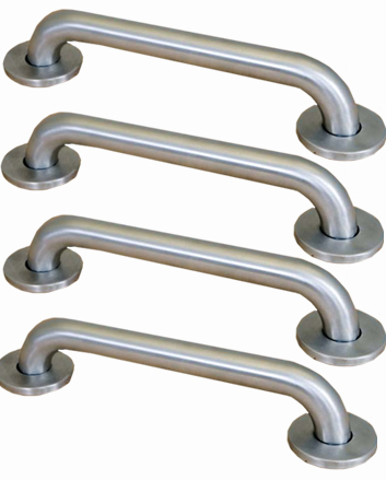Grab Rail 300mm Brushed Stainless Steel Four Pack