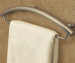 Towel Bar with Integrated Support Rail