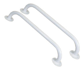 White Grab Rails Twin Pack 300mm With 25mm Tube