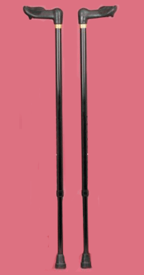 Walking Stick Comfy Grip Handle Black Shaft Left