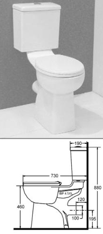 Comfort Height Disabled Toilet Osbourne CC