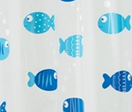 Wiggly Fish Shower Curtain with Hygiene 'N' Clean